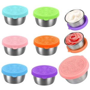 304 Stainless Steel Sauce Containers With Silicone