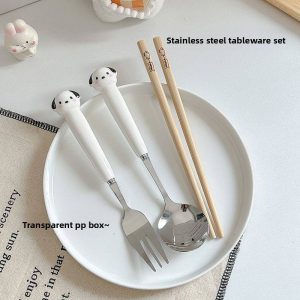 Stainless Steel Flatware Set Three Piece Chopsticks