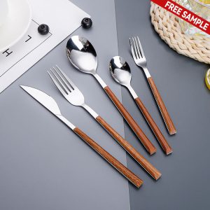 Gemei Plastic Handle Stainless Steel Cutlery Set